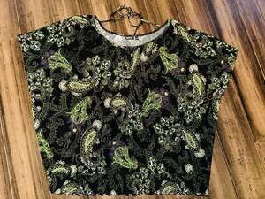 Women's Paisley Print Smocked Hem Top Size 3x Apt 9